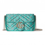 Gucci GG Marmont Double G Logo Prindiga L&otilde;uendist Mini &Otilde;lakott Naiste &Otilde;lakott Hele-Sinine 476433-2ABNC-8080 Basic Set (Bag+Dust Bag)