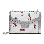 Michael Kors MK Jet Set Girls Ski Series Monogramm Kett Mood Vabaaja Reisi &Uuml;mbrik &Otilde;lakott Naiste kotid Valge 35H1S5CF2V-163 Basic Set (Bag+Dust Bag)