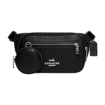 Coach Elise 23 Kirjalogo T&otilde;mblukuga Klassikaline Monogramm Nahast Crossbody Kott Meeste kotid Must CJ507-SVDTV Basic Set (Bag+Dust Bag)