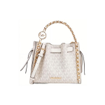 Michael Kors Klassikaline Monogramm Kett Pikitud Kaetud Kangast Kandekott Naiste Kandekotid Vanill 35H3G4MC1B-278 Basic Set (Bag+Dust Bag)