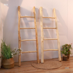 Retro puidust redel ornament nostalgilise kohviku atmosf&auml;&auml;ri ja kodu sisustuse v&auml;ljapaneku jaoks Small 80x38cm 3-tier