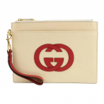 Gucci Double G Seeria &Otilde;mmeldud Double G Logoga T&otilde;mblukuga Nahast Dokumendikott/K&auml;ekott Naiste Beež Shopping Bag Set(Basic Set+Shopping Bag) beež