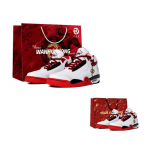 Nike Flight Legacy Slip Resistant Abrasion Resistant Mid top Vintage Basketball Shoes Unisex Red White BQ4212-100(team113-S-BOX) 42