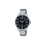 Casio MDV-10D Seeria 50M Veekindel Vabaaja Kvartsliikumine Roostevabast Terasest Rihmaga K&auml;ekell Naiste kellad Must MDV-10D-1A1V Black Dial