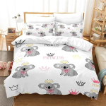 Multikas Koala Armas Loom Lehed Lilled Mugav Tekikate Padjap&uuml;&uuml;r Voodipesukomplekt Magamistoa Kaunistus Kodutekstiil AU Queen 210x210cm