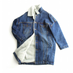 Teksajakk Naiste Paks karusnahk soe talvine s&uuml;gisvillane vooder Pikad Basic Teksad Mantel Bomber &Uuml;ler&otilde;ivad L