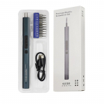 Mini elektriline kruvikeeraja, 12 &uuml;hes t&auml;ppiskruvikeerajate komplekt 10 otsikuga, USB-ga laetav libisemiskindel k&auml;epide 12-in-1