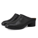 Johnature Moodsad Ebakorrap&auml;rase Kontsaga Ehtsa Nahast Sussid &Uuml;mara Ninaga Mugava Pehme Tallaga Naiste Slip-on Kingad 35 must