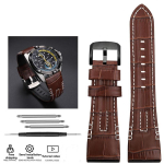 Ehtsa nahaga kellarihm Seiko VELATURA/SRH seeria jaoks SPC007 SPC007J1 SRH013 Vasikanahast kellarihm 26mm Meeste kellatarvikud 26mm black
