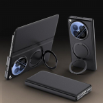 OPPO Find N6 jaoks Case ELVEV Magnetiline PU Nahast T&auml;ielik Kaitse 360&deg; P&ouml;&ouml;rleva R&otilde;ngashoidjaga Klappkate Find N 6 jaoks OPPO Find N6