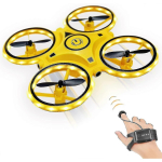 Mini droon lastele, žestikontrolliga droon, k&auml;ega juhitavad droonid sensoriga, siseruumides kasutatav droon lastele, v&auml;ike RC nelikopter, 360-kraadine p&ouml;&ouml;re, LED-valgustiga