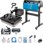Vevor 5-&uuml;hes kuumpress 12 x15 vin&uuml;&uuml;ll&otilde;ikur plotter 28 tarkvara sublimatsioon