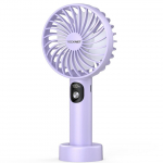 TECKNET K&auml;eshoitav ventilaator, Kaasaskantav USB k&auml;eshoitav ventilaator, Laetav LED-ekraaniga, Mini k&auml;si ventilaator 3 kiirust, Patareitoitega, Eemaldatav alus, Jahutus lauale