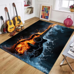 Klassikalise kitarri elektrikitarri bassivaip, vaibavaip elutoa diivani uksemati sisekujunduseks, lastem&auml;ngu libisemiskindel p&otilde;randamatt 80X120CM