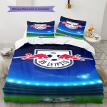RB Leipzig Mustriga Voodipesukomplekt Tekikate Padjap&uuml;&uuml;r Kodu Dekoor Kingitus (1 * tekikott + 2 * padjap&uuml;&uuml;ri, ilma s&uuml;damikuta) 135x200cm