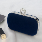 Roosipunane V&auml;ike Clutchi Rahakott Naistele Sametine K&otilde;rge Kvaliteediga Daamide &Otilde;la &Otilde;htupidu Rahakott ja K&auml;ekott Luksuslik Crossbody Kott sinine