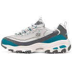 Skechers DLites 1.0 Uranus Nahast Trendikad Madalad Isa tossud Naiste toss Valge Sinine Hall 896262-GYBL 35