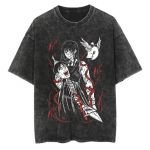 Ketasl&otilde;ikuri mees Anime Vintage Tr&uuml;kitud Pesitud T-s&auml;rk Naistele Meestele Harajuku &Uuml;lem&otilde;&otilde;duline Streetwear Y2K Topid L&uuml;hikeste Varrukatega T-s&auml;rk S mitmev&auml;rviline
