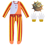 Sundrop Fnaf Kost&uuml;&uuml;m Bodysuit Tunked Halloweeni Laste Cosplay Kingituskomplekt 130 red