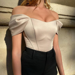 &Otilde;lgu paljastav Kalaluudega Korsett Bustier Seljata Sexy Top Moodne Naiste &Uuml;laosa R&otilde;ivad L(6) aprikoosi