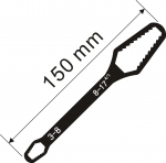 3-17 mm universaalne Torx-mutriv&otilde;ti isepingutav reguleeritav prill-mutriv&otilde;ti tahvel Kahepealine Torx-mutriv&otilde;ti K&auml;sit&ouml;&ouml;riistad tehase jaoks