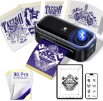 Phomemo TP31 Mini t&auml;toveeringu &scaron;ablooniprinter iOS-i tahvelarvutitele ja nutitelefonidele 30 tk &uuml;lekandepaberit algajatele V&auml;rviprint (Black,TP31) must