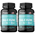 4-&uuml;hes kaltsiumilisand, kaltsium 600 mg, D3-vitamiin, K2-vitamiin ja B12-vitamiin 5000 IU 120*2