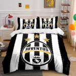 Juventus Logo Voodipesu Komplekt Voodipesu Tekikott Komplekt Tekikott Padjap&uuml;&uuml;rid (1 * Tekikott 2 * Padjap&uuml;&uuml;ri, ilma tekita) 135x200cm