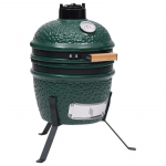 vidaXL Kamado 2-in-1 keraamiline suitsuahi grill 56 cm Roheline