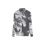 Armani Exchange S&uuml;gis/Talv 23 Mustriga Kirjatr&uuml;kiga &Uuml;he Rinnaga Pikkade Varrukate S&auml;rk Meeste s&auml;rgid Must 6RZC10-ZNRNZ-22BS L gray