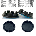 4 tk 55mm 56mm 60mm 63mm 65mm 70mm Auto rattakattekeskmed Logo Tarvikud VW-63mm(7D0601165)4pcs black