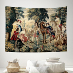 Vintage renessansstapeet seinale riputamiseks Euroopa stiilis kunstidekoratsioon Boho elutuba Piknikustseen Kangas l&otilde;uend 150X200CM