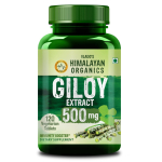 Vlado Himalayan Organics Giloy ekstraktid(GUDUCHI)500 mg | Antioks&uuml;dantsed omadused | | Aitab vereringet puhastada | 120 taimset tabletti meestele ja naistele