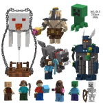 Pixel World Klotsikomplekt Steve Creeper Raudne Golem Mudel &Uuml;hilduv Lego Loova Kokkupaneku M&auml;nguasjaga