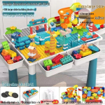 Mitmeotstarbeline suurte osakestega ehitusplokkide laud lastele: Haridusm&auml;nguasi poistele, t&uuml;drukutele ja beebidele Multifunctional Building Blocks