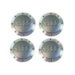 4 tk auto veljekeskatted 8E0601165 4E0601165A m&auml;rk velje kate Audi A3 A4 A5 A6 S6 S8 TT A8 Quattro embleemTarvikud