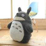 Multikas Totoro pehmem&auml;nguasi Naerab s&uuml;damest Totoro t&auml;idisega Anime Totoro Lootuslehe padi Jaapani stiilis Armas Totoro nukk Kingitus 35cm-40cm