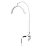 16-tolline LED poolkuu ilulamp lauaklambriga 20W k&uuml;&uuml;nte ripsmete t&auml;itevalgusti 360 kraadi p&ouml;&ouml;ratav voolik White British Standard valge