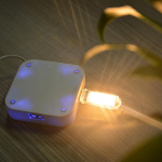 Kaasaskantav v&otilde;tmehoidja USB Power 3 LED valge &ouml;&ouml;lamp U kettakujuline lamp koos kaanega