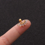 1 tk naiste moe Helix augustamine Tragus Stud Conch augustamine k&otilde;rvar&otilde;ngas k&otilde;rvar&otilde;ngas Gold/18