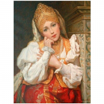 Teemantmaaling Ristpistes Naise portree Rhinestone t&auml;is&uuml;mmargune teemanttikandid Toa sisustus 20X30CM