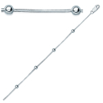 Les Tr&eacute;sors De Lily [D6989] - Bracelet Argent 'Billes' argent&eacute; - 4 mm h&otilde;be