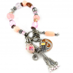 Les Tr&eacute;sors De Lily [E0436] - Bracelet Cr&eacute;ateur 'Thalassa' Rose Heleroosa