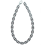 Les Tr&eacute;sors De Lily [L3898] - Collier Argent 'Maille Marine' noir argent rhodi&eacute; (c&eacute;ramique) - 45 cm 18x10 mm must