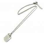 Les Tr&eacute;sors De Lily [P4595] &ndash; h&otilde;betatud 'Love' terasest kaelakee (la vie en rose) &ndash; 13x10 mm h&otilde;be