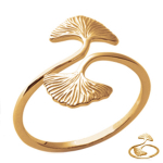 Kullatud s&otilde;rmus 'Ginkgo Biloba' - 19x10 mm 54 kuld
