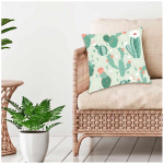 Les Tr&eacute;sors De Lily [Q5501] - Disainer padjakate 'Cactus' roheline - 40x40 cm roheline