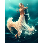 T&auml;ielik 5D Teemantmaal Romantiline tantsija Drill Tikand Ristpistes Kodukaunistus K&auml;sitsi valmistatud kingitus 25x30cm