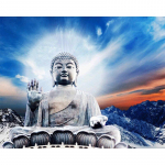 5D DIY teemantmaal Buddha kuju Tikandid Ristpistes Rhinestone Mosaiic Kodukaunistus 20X30CM