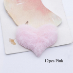 12 tk. UUS Palus karvane s&uuml;dameaplikatsioon isetegemise peakatete kaunistamiseks tarvikud Patches Sticki &otilde;mblemine scrapbookingis roosa